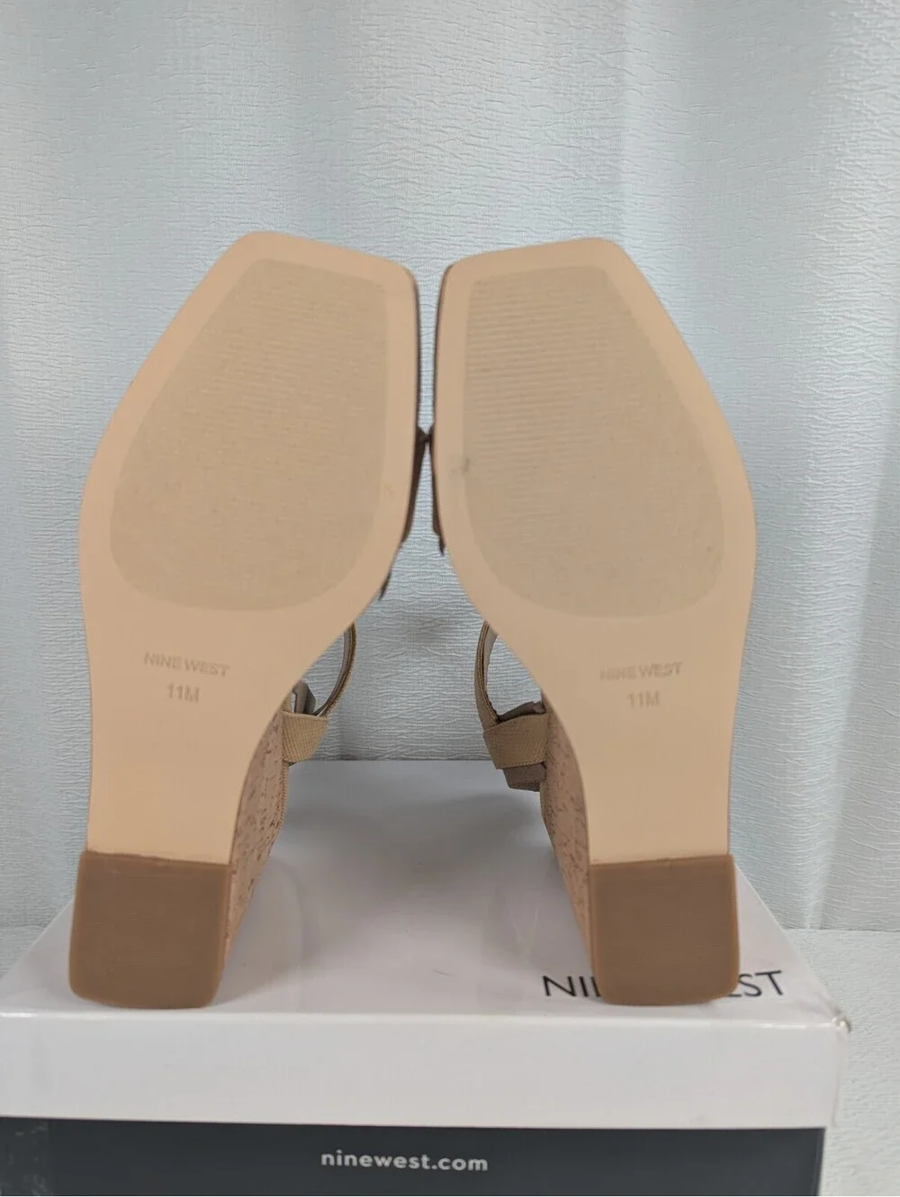 Nine West - CourtS2 - Light Natural Wedge Dress Sandal - Size: 11M